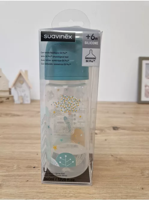 Suavinex cumisüveg 360 ml, 3 hónapos kortól OUTLET termék