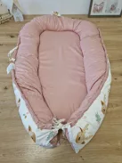 URMYWO babafészek újszülötteknek - 90x50 cm - kézzel készített, kétoldalas kokon100% pamutból OUTLET termék