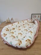 URMYWO babafészek újszülötteknek - 90x50 cm - kézzel készített, kétoldalas kokon100% pamutból OUTLET termék