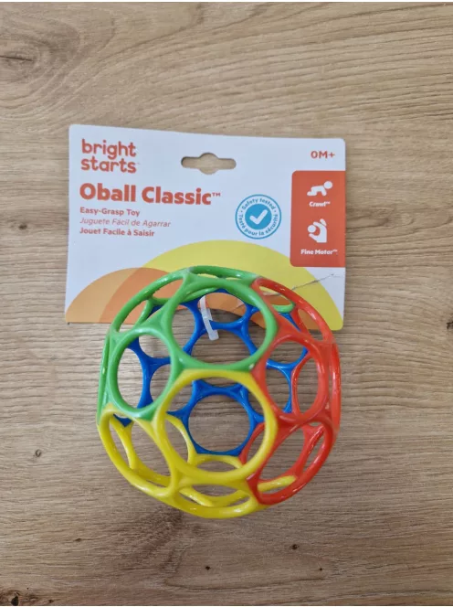 Bright Starts Oball Classic rugalmas és könnyen kezelhető labda, szenzoros OUTLET termék