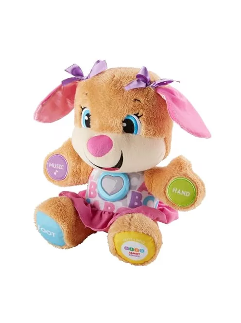Fisher-Price németül beszélő, éneklő plüssjáték, babajáték 6 hónapos kortól, OUTLET termék