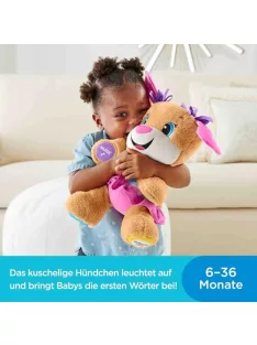   Fisher-Price németül beszélő, éneklő plüssjáték, babajáték 6 hónapos kortól, OUTLET termék