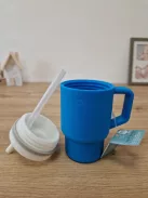 INFANTINO itatópohár kifolyásbiztos szívószállal és kisgyermekbarát füllel,255 ml, óceán OUTLET termék