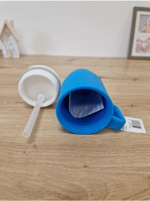 INFANTINO itatópohár kifolyásbiztos szívószállal és kisgyermekbarát füllel,255 ml, óceán OUTLET termék