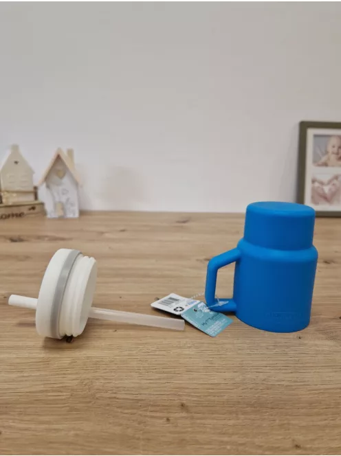 INFANTINO itatópohár kifolyásbiztos szívószállal és kisgyermekbarát füllel,255 ml, óceán OUTLET termék