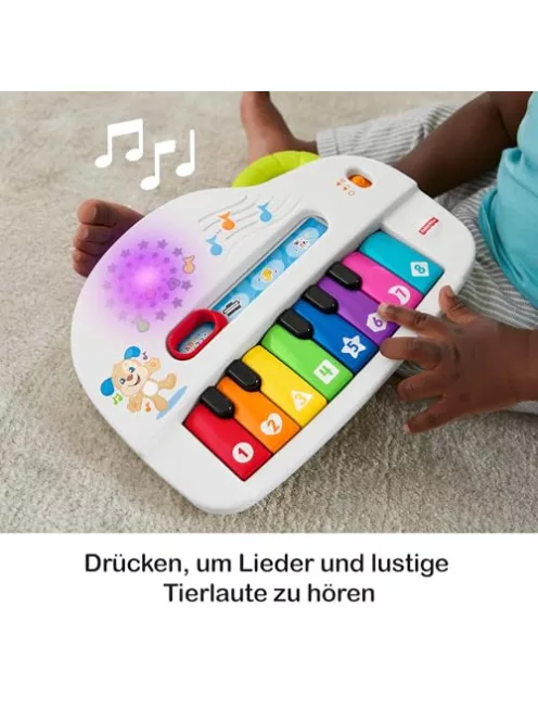 Fisher-Price  világító zongora babajáték, német nyelvű OUTLET termék