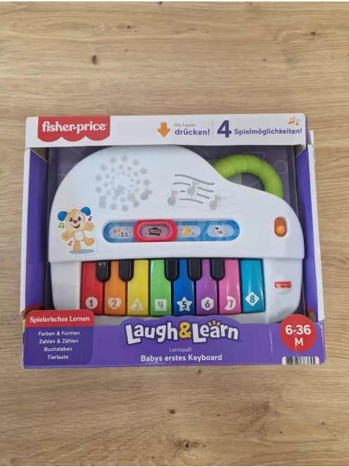 Fisher-Price  világító zongora babajáték, német nyelvű OUTLET termék