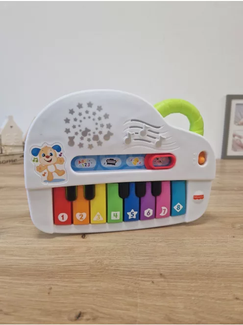 Fisher-Price  világító zongora babajáték, német nyelvű OUTLET termék