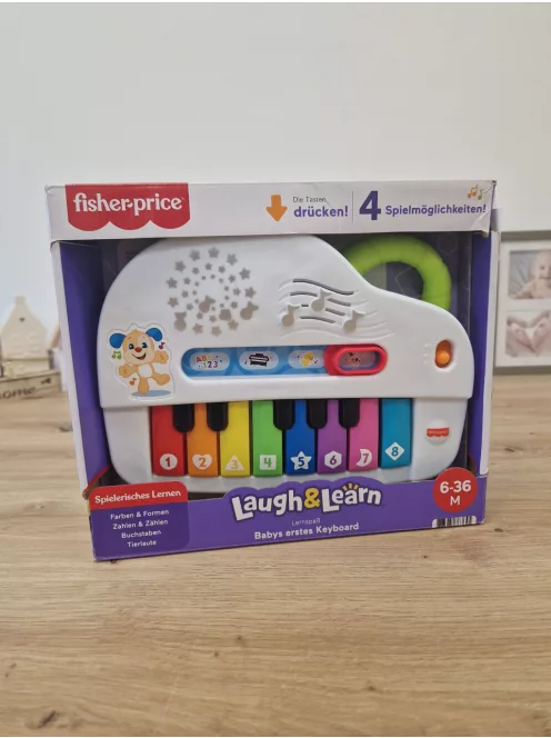 Fisher-Price  világító zongora babajáték, német nyelvű OUTLET termék