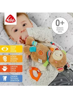   Fehn Activity-Teddy játékállat – készségfejlesztő játék babáknak OUTLET termék