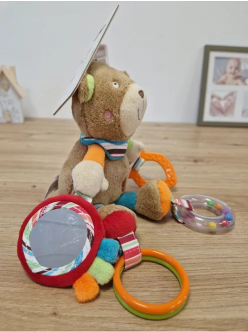 Fehn Activity-Teddy játékállat – készségfejlesztő játék babáknak OUTLET termék