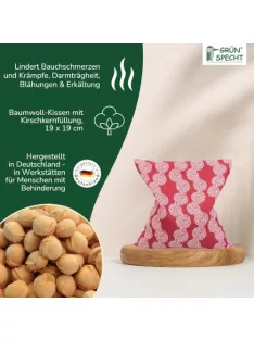   GRÜNSPECHT Cseresznyemagpárna 19 x 19 cm, 100% pamut, piros OUTLET termék
