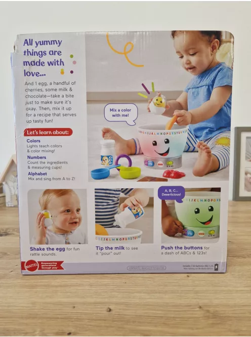 Fisher-Price  keverőtál gyerekjáték- Angol nyelvű OUTLET termék