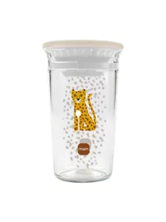   MAM Easy to Drink Cup 360° tanulópohár 290 ml, 8 hónapos kortól, Leopard mintás OUTLET termék