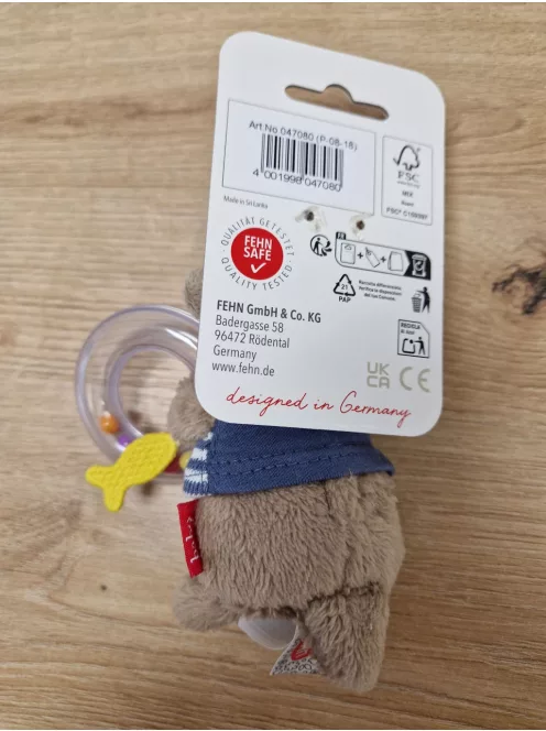 Fehn vidra csörgőgyűrű, csörgő és tapintós fogójáték babáknak OUTLET termék