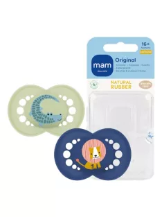   MAM Original latex cumi, 16+ hónap, krokodil és oroszlán, 2 db OUTLET termék