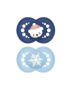   MAM Original Winter Limited Edition cumi, 16+ hónap (2 db), sterilizáló cumitartóval OUTLET termék