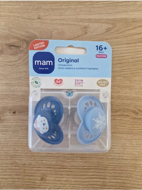 MAM Original Winter Limited Edition cumi, 16+ hónap (2 db), sterilizáló cumitartóval OUTLET termék