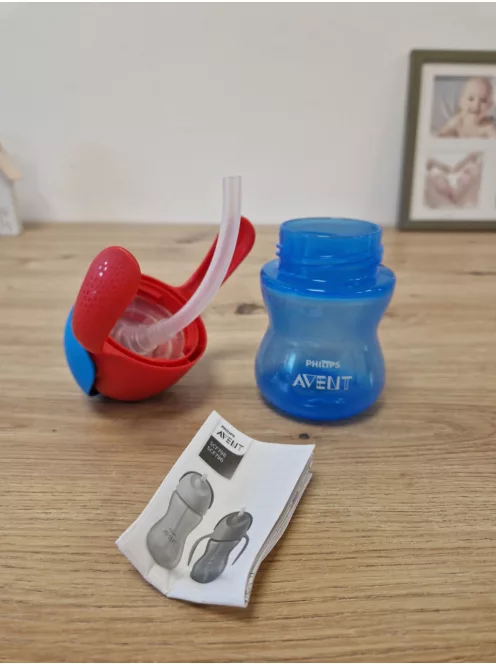 Philips AVENT SCF796/01 szívószálas itatópohár, kék OUTLET termék