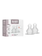 BIBS 2 darabos etetőcumi Szilikon, 6+ hó, antikólikás, kerek cumiformával – szilikon OUTLET termék