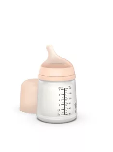   Suavinex Zero Zero anti-kolik cumisüveg lassú folyású szilikon etetőcumival (S), 0 hónapos kortól, újszülötteknek, 180 ml OUTLET termék