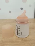 Suavinex Zero Zero anti-kolik cumisüveg lassú folyású szilikon etetőcumival (S), 0 hónapos kortól, újszülötteknek, 180 ml OUTLET termék