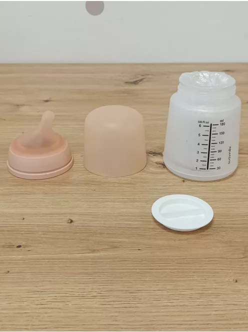 Suavinex Zero Zero anti-kolik cumisüveg lassú folyású szilikon etetőcumival (S), 0 hónapos kortól, újszülötteknek, 180 ml OUTLET termék