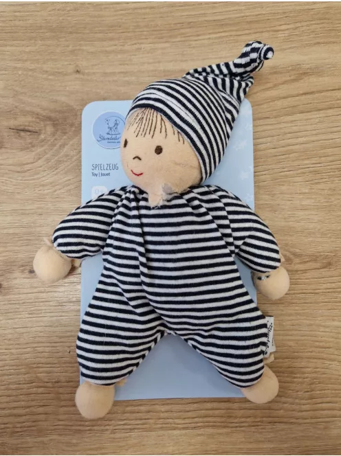 Sterntaler Heiko játékbaba, beépített csörgővel, újszülött kortól, 23 cm, fekete/fehér OUTLET termék