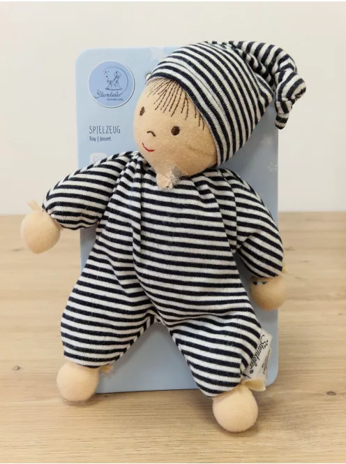 Sterntaler Heiko játékbaba, beépített csörgővel, újszülött kortól, 23 cm, fekete/fehér OUTLET termék
