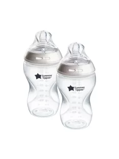   Tommee Tippee cumisüveg, Natural Start kólika elleni cumisüveg, 340 ml, 2 db-os db, önsterilizáló, OUTLET termék