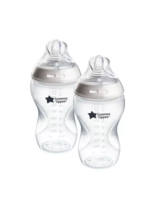 Tommee Tippee cumisüveg, Natural Start kólika elleni cumisüveg, 340 ml, 2 db-os db, önsterilizáló, OUTLET termék
