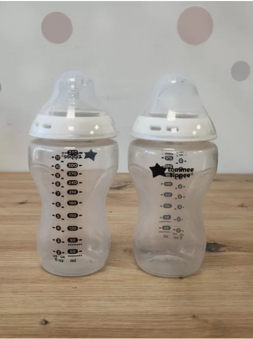 Tommee Tippee cumisüveg, Natural Start kólika elleni cumisüveg, 340 ml, 2 db-os db, önsterilizáló, OUTLET termék