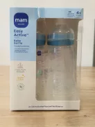 MAM Easy Active cumisüveg 2 x 330 ml, 4+ hónapos kortól, 2-es méretű etetőcumi, elefánt OUTLET termék