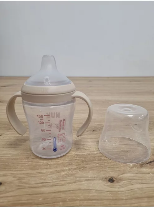 NUK Perfect Match ivástanuló palack 6+ hó, 150 ml  kifolyásgátló ivótanuló pohár, majom, 1 db OUTLET termék