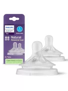 Philips AVENT Natural Response etetőcumi – 2 db-os  1-es folyáserősség 0 hó kortól, OUTLET termék