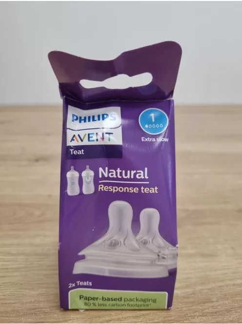 Philips AVENT Natural Response etetőcumi – 2 db-os  1-es folyáserősség 0 hó kortól, OUTLET termék