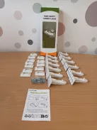 Mom's Choice 12 darabos baba szekrény- és fiókzár készlet, biztonsági gyerekzár csavarokkal, szekrényekhez és fiókokhoz – fehér OUTLET termék