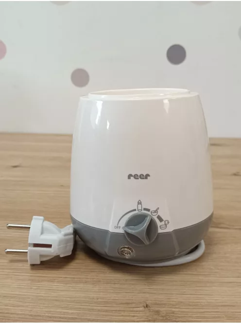 Reer bébiétel-melegítő cumisüveghez és bébiételes üveghez, fehér/szürke OUTLET termék