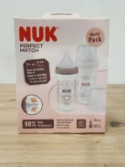 NUK Perfect Match cumisüveg szett 3 hó kortól Anti-Colic 260 ml BPA-mentes OUTLET termék