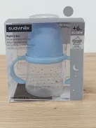 Suavinex itatópohár világító effekttel, csőrös pohár babáknak AntiColic szeleppel, 150 ml, +6 hó, kék OUTLET termék