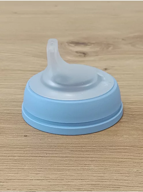 Suavinex itatópohár világító effekttel, csőrös pohár babáknak AntiColic szeleppel, 150 ml, +6 hó, kék OUTLET termék