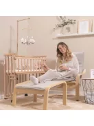 babybay parketta kerékkészlet / kerekek minden babybay modellhez / szülői ágy mellé helyezhető kiságyból kerekes kiságy (fekete) (1 darabos csomag) OUTLET termék