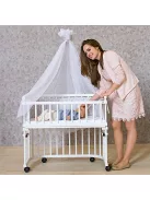 babybay parketta kerékkészlet / kerekek minden babybay modellhez / szülői ágy mellé helyezhető kiságyból kerekes kiságy (fekete) (1 darabos csomag) OUTLET termék