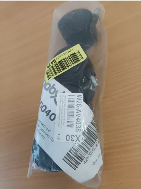 babybay parketta kerékkészlet / kerekek minden babybay modellhez / szülői ágy mellé helyezhető kiságyból kerekes kiságy (fekete) (1 darabos csomag) OUTLET termék