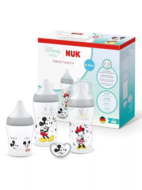 NUK Perfect Match cumisüveg és cumi ajándékszett újszülötteknek, 0–6 hó, 4 db OUTLET termék