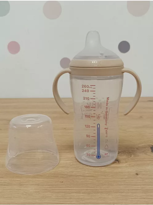 NUK Perfect Match itatópalack  6+hó 260 ml  kifolyásmentes itatópohár, majom mintás 1 db OUTLET termék