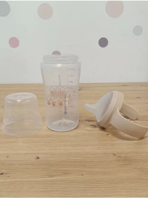 NUK Perfect Match itatópalack  6+hó 260 ml  kifolyásmentes itatópohár, majom mintás 1 db OUTLET termék