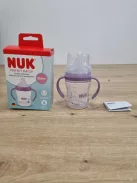 NUK Perfect Match ivástanuló cumisüveg  6+ hó, 150 ml  kifolyásmentes itatópohár, víziló 1 db OUTLET termék