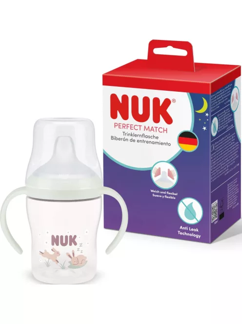NUK Perfect Match itatópohár, 6+ hó, 150 ml  Sötétben világít  Nyuszis ,1 db OUTLET termék