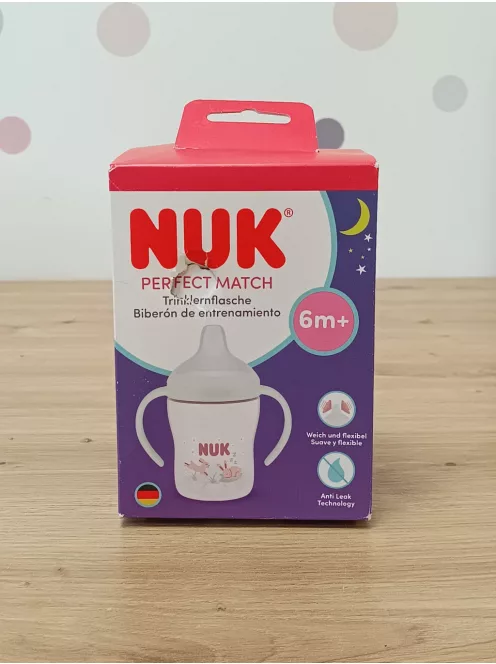 NUK Perfect Match itatópohár, 6+ hó, 150 ml  Sötétben világít  Nyuszis ,1 db OUTLET termék